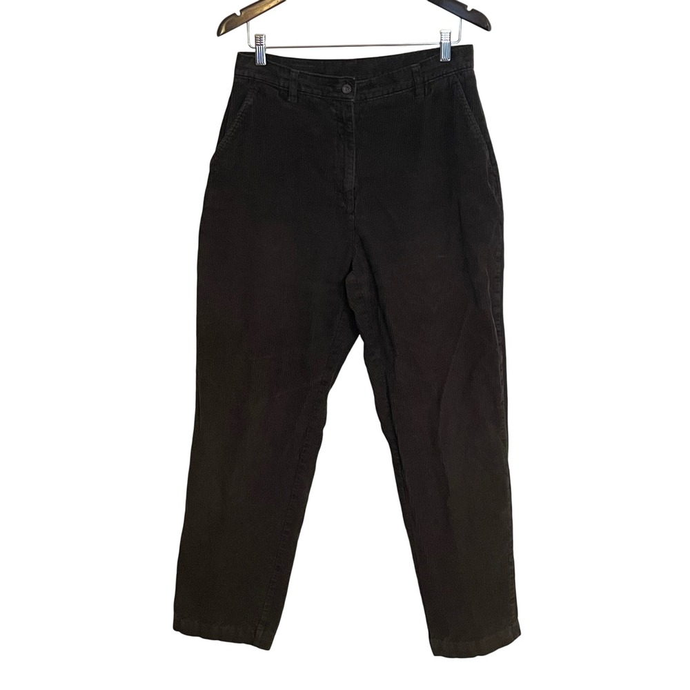 Vintage 90s Woolrich Corduroy Pants Black Straight Leg Hi Rise Mom